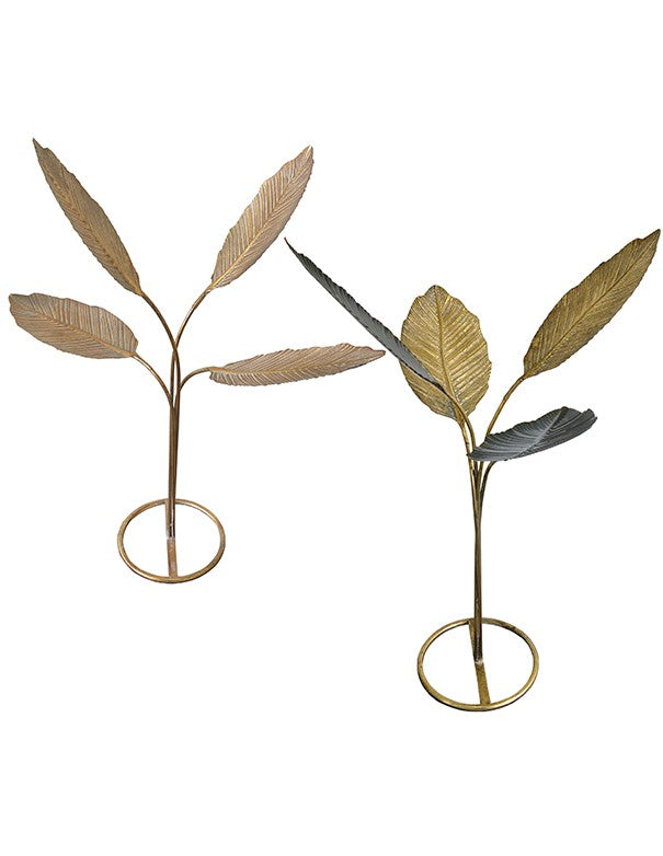FOGLIE DECORATIVE DA TAVOLA METALLO ORO