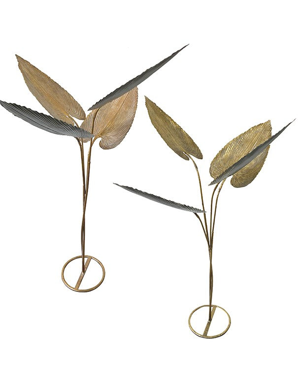 FOGLIE DECORATIVE DA TAVOLA METALLO ORO