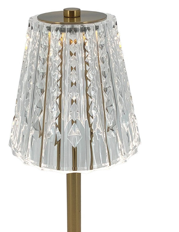 LAMPADA DA TAVOLO ORO CON LUCE AL LED