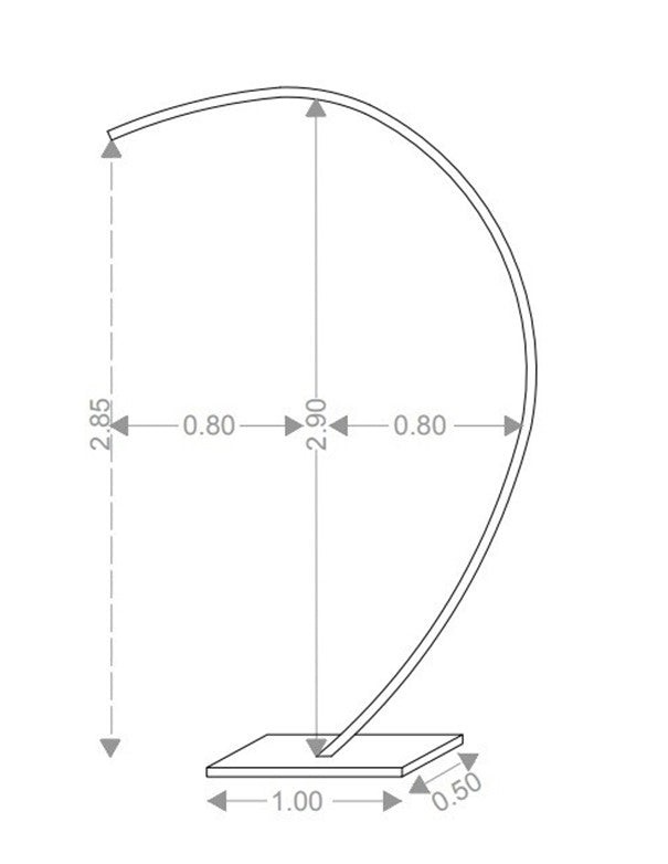 BRACCIO AD ARCO ORO PER LAMPADARIO