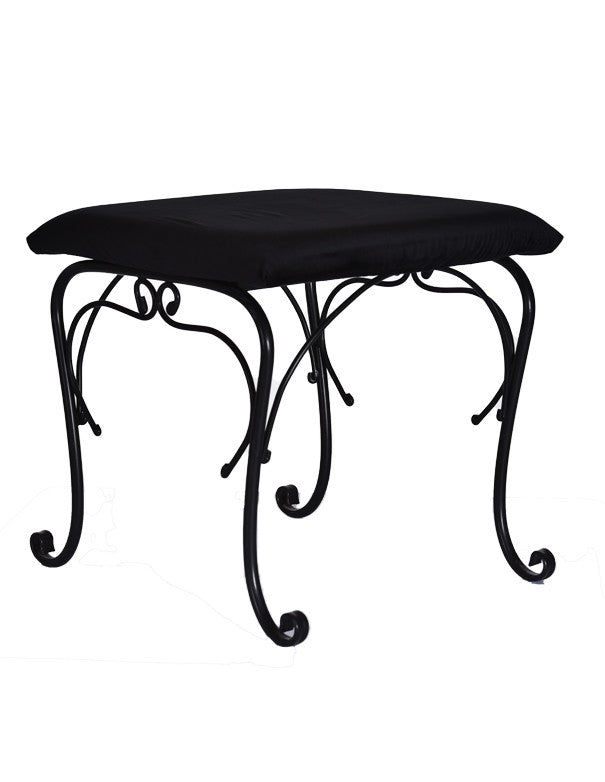 POUF IN FERRO BATTUTO NERO