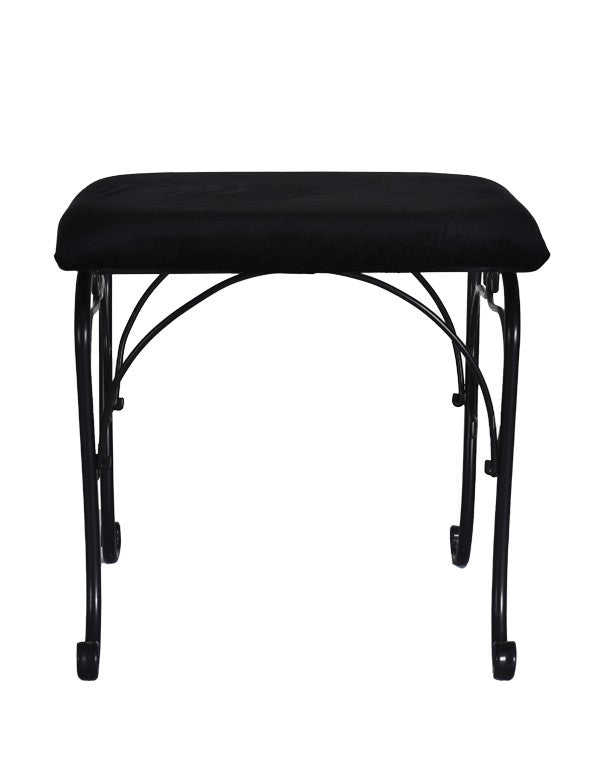 POUF IN FERRO BATTUTO NERO