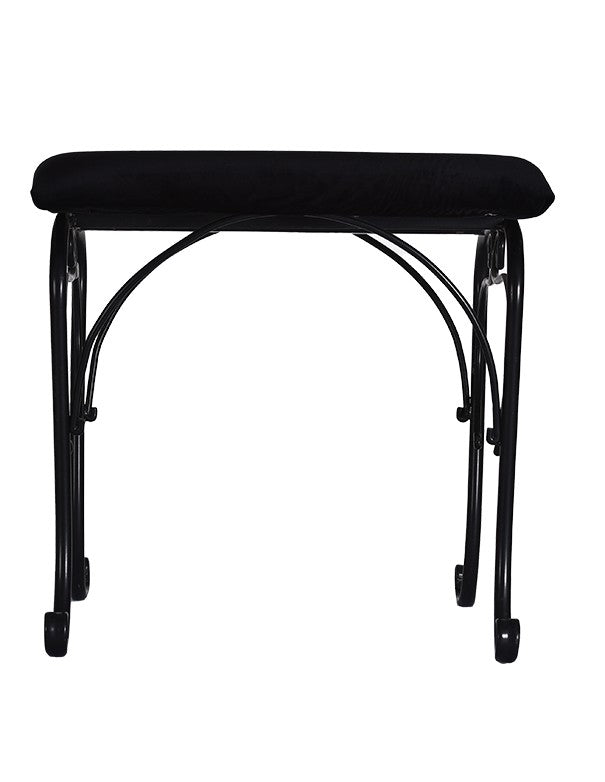 POUF IN FERRO BATTUTO NERO