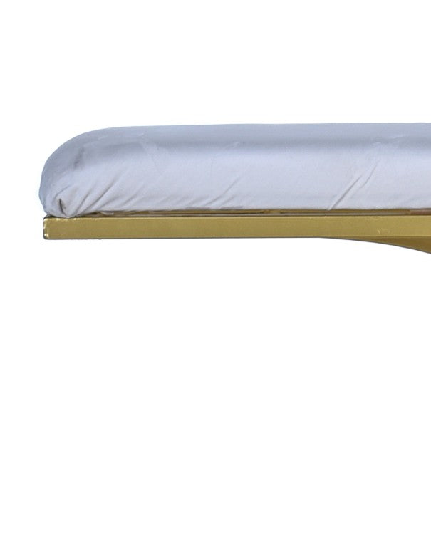 INGINOCCHIATOIO ORO CUSCINO IN VELLUTO BIANCO