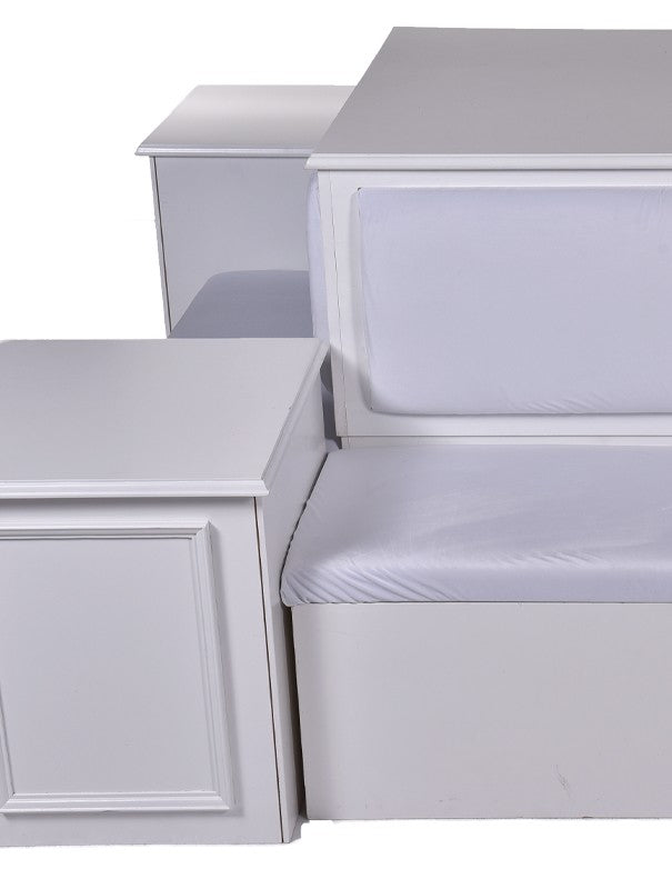 COPERTURA IN VELLUTO BIANCO PER DIVANO ISOLA