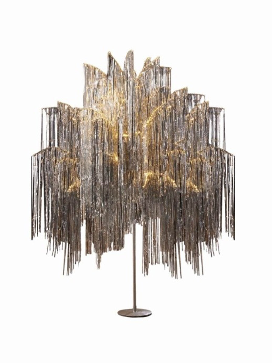 ALBERO LED FRANGE ARGENTO