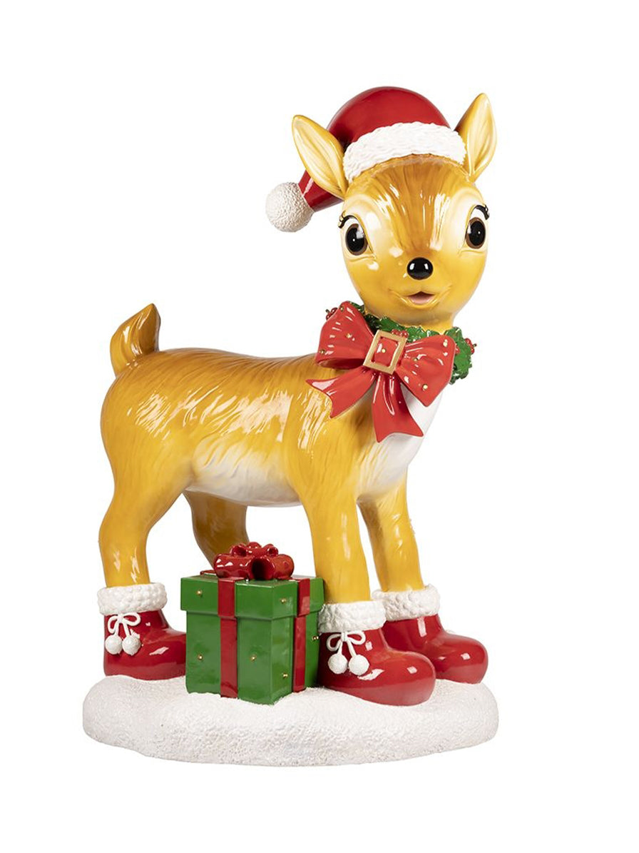 CERBIATTO NATALIZIO CON PACCO REGALO