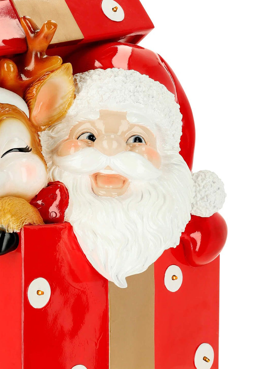 PACCO REGALO CON BABBO NATALE E CERBIATTO