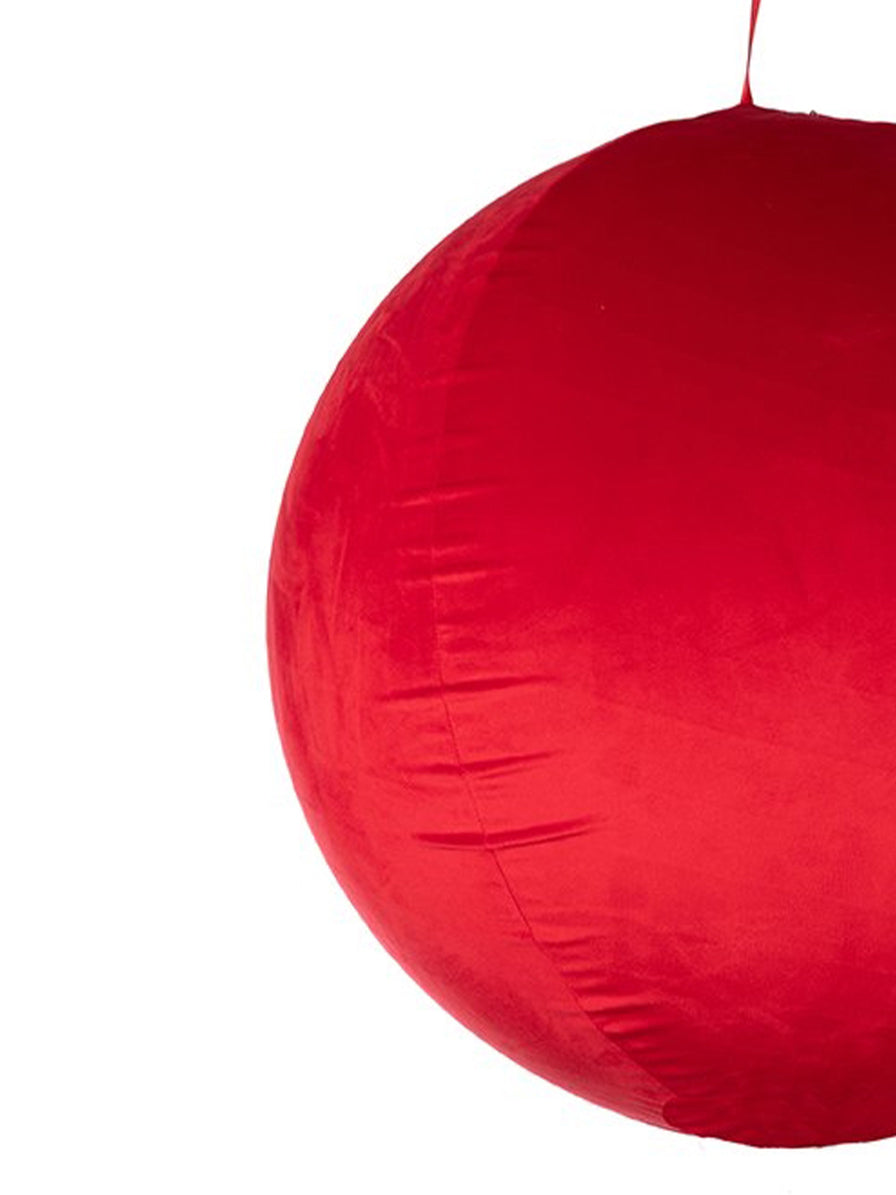PALLA NATALIZIA VELLUTO ROSSA