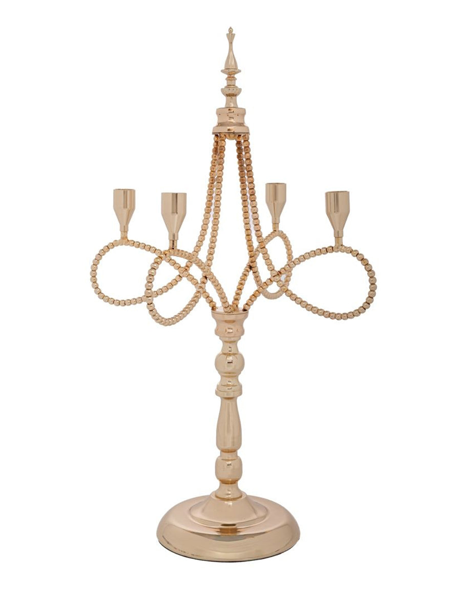 CANDELABRO TULIPANO ORO - 4 BRACCIA