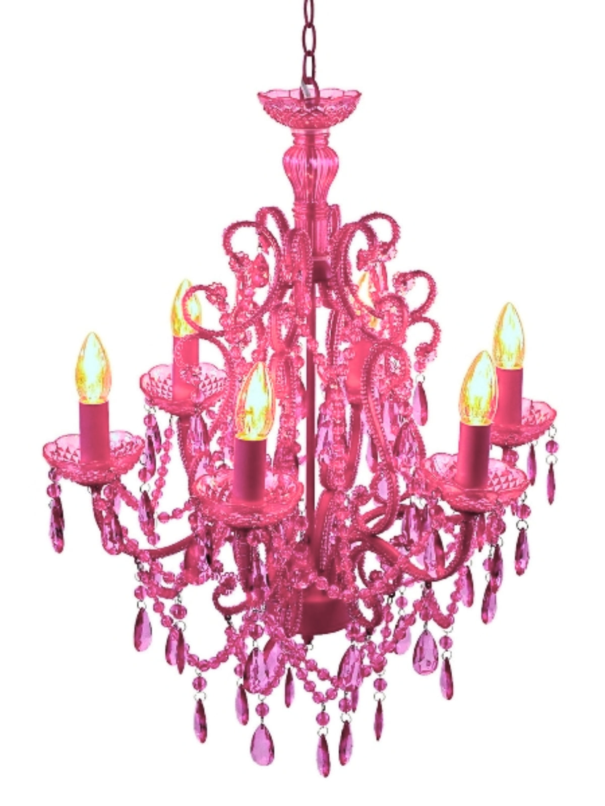 LAMPADARIO SIMIL CRISTALLO ROSA