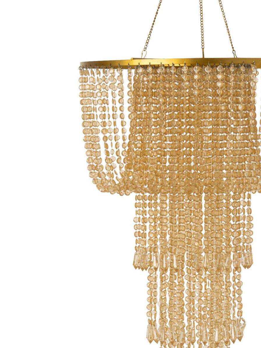LAMPADARIO PERLA ORO