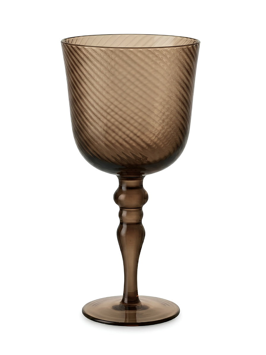 BICCHIERI LINEA SUNSET BROWN RIGATO