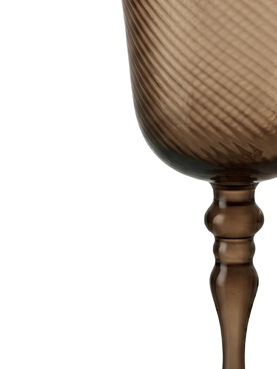BICCHIERI LINEA SUNSET BROWN RIGATO