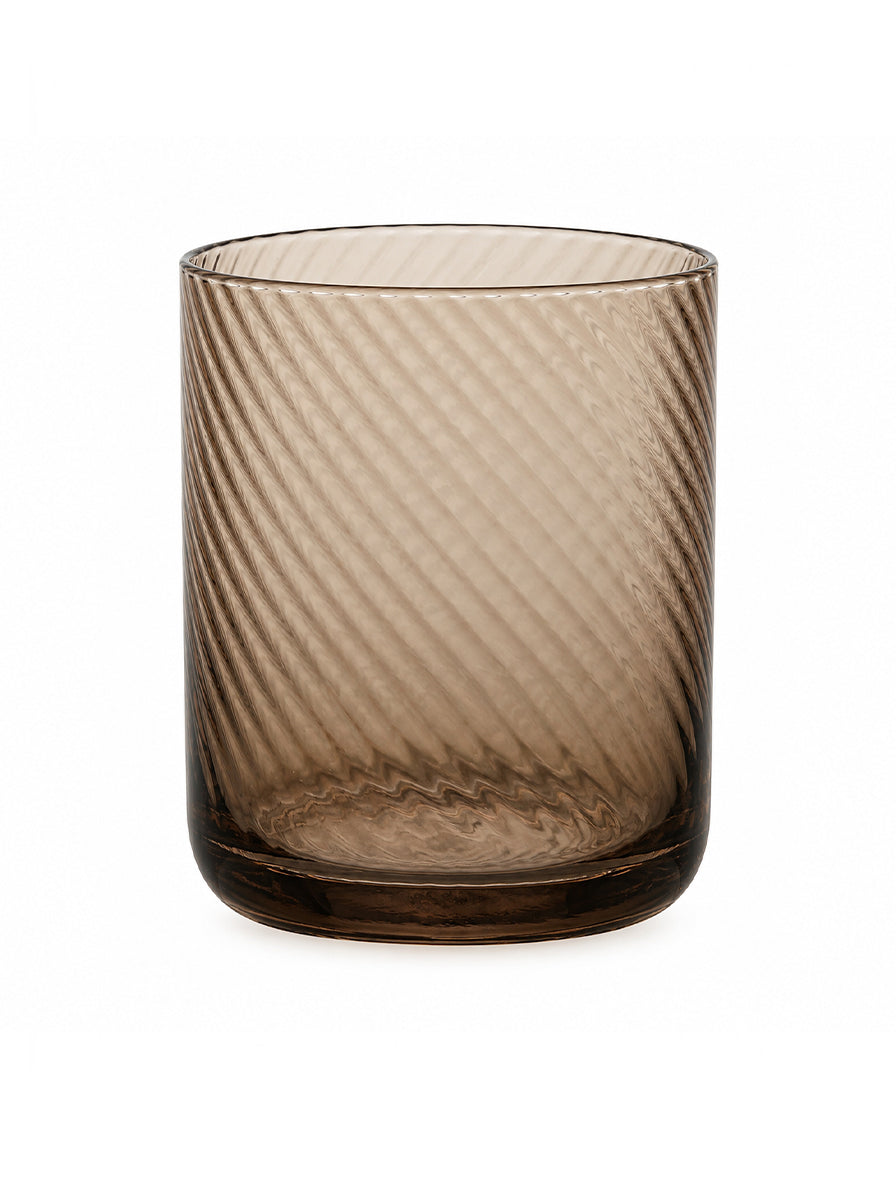 BICCHIERI LINEA SUNSET BROWN RIGATO
