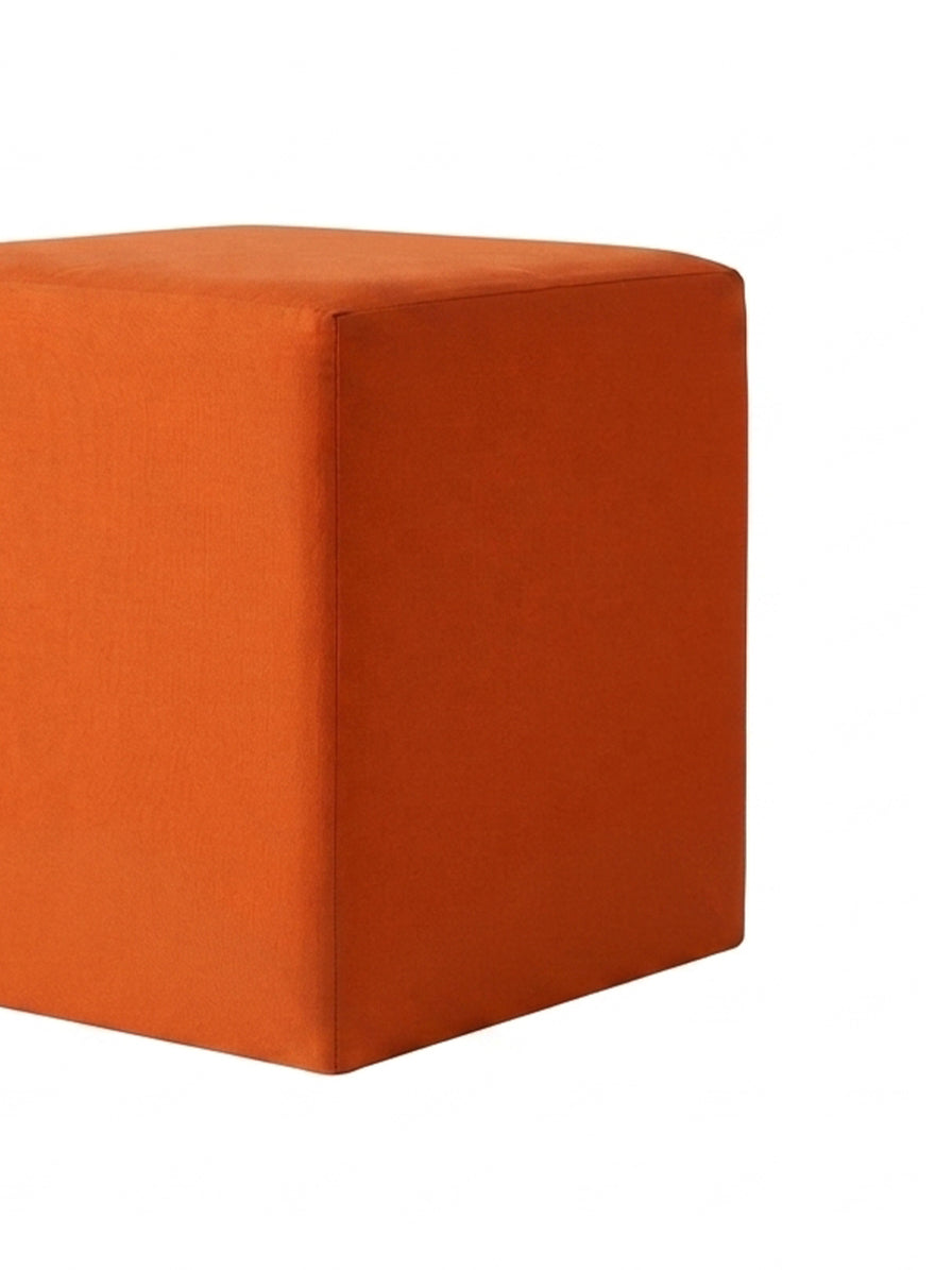 POUF QUADRATO IN COTONE ARANCIONE