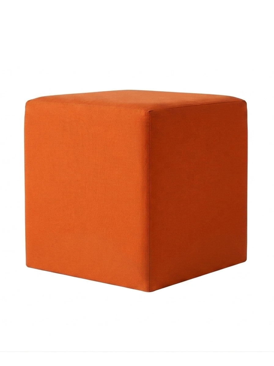 POUF QUADRATO IN COTONE ARANCIONE
