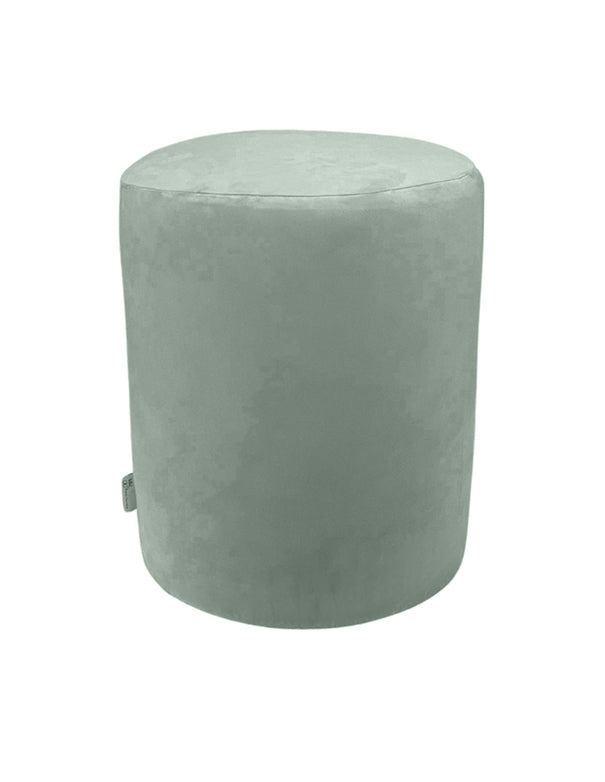 POUF ELIZABETH TONDO CON COPERTURA FASCIA ORO - VELLUTO VERDE LADUREE