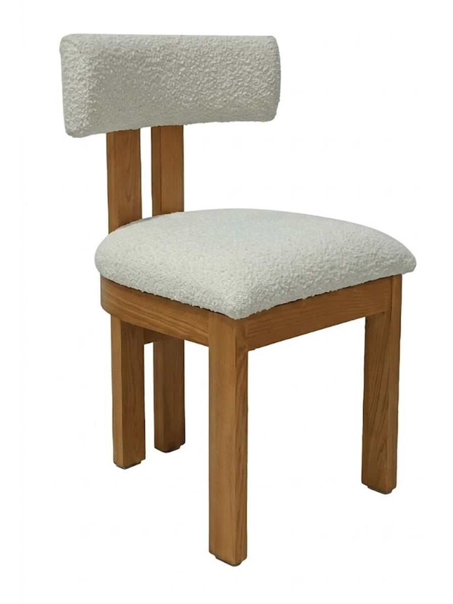 CUSCINO SEDUTA E SCHIENALE PER SEDIA BRIDGE - BOUCLÉ BIANCO