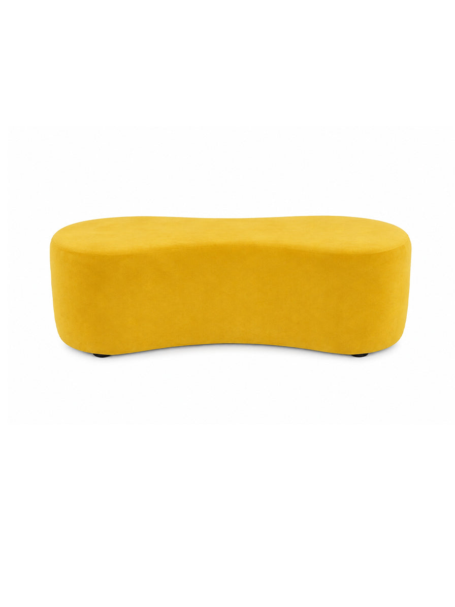 PANCA ONDA IN VELLUTO GIALLO