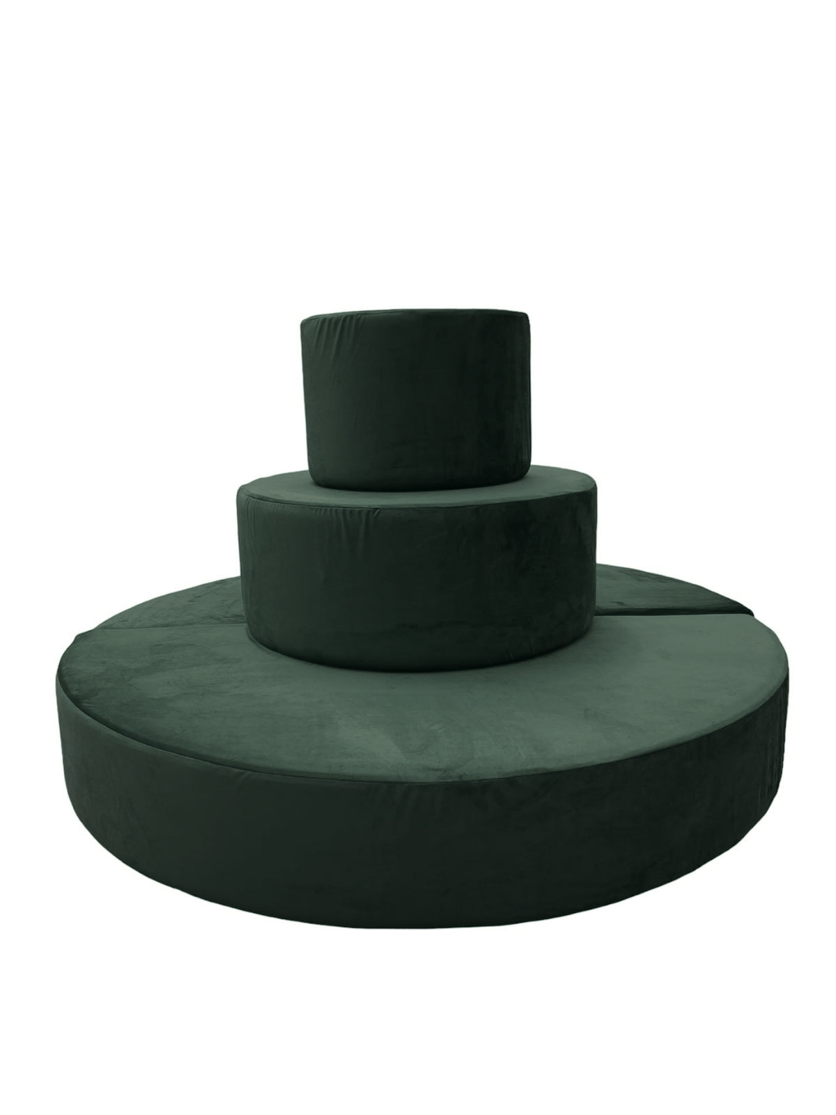 COPERTURA DIVANO TORTA VELLUTO VERDE INGLESE