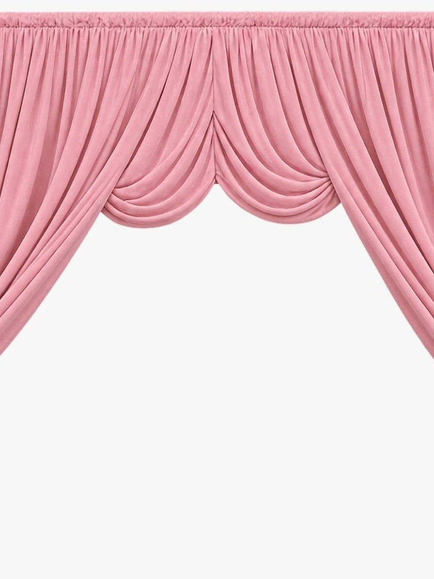 TENDA PLISSETTATA IN DOPPIO GEORGETTE ROSA