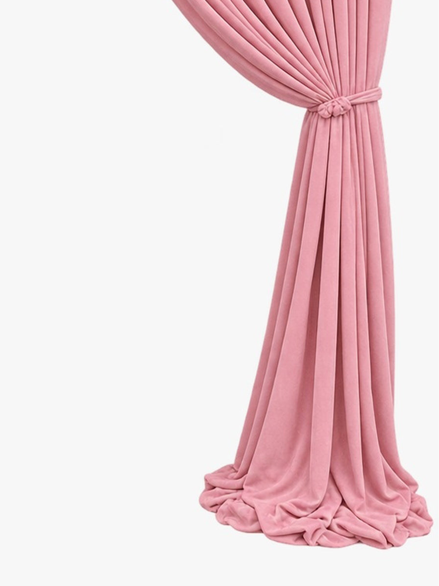 TENDA PLISSETTATA IN DOPPIO GEORGETTE ROSA
