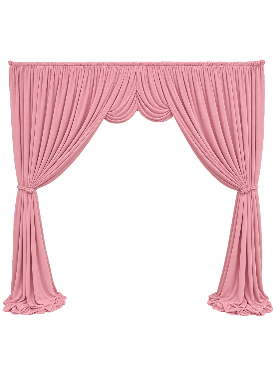 TENDA PLISSETTATA IN DOPPIO GEORGETTE ROSA