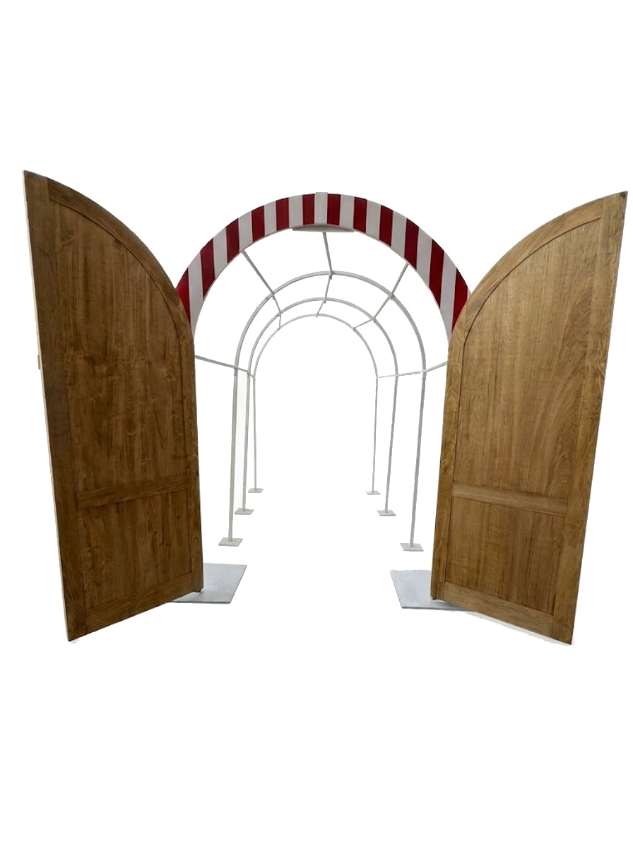STRUTTURA TUNNEL AD ARCO BIANCO E ROSSO