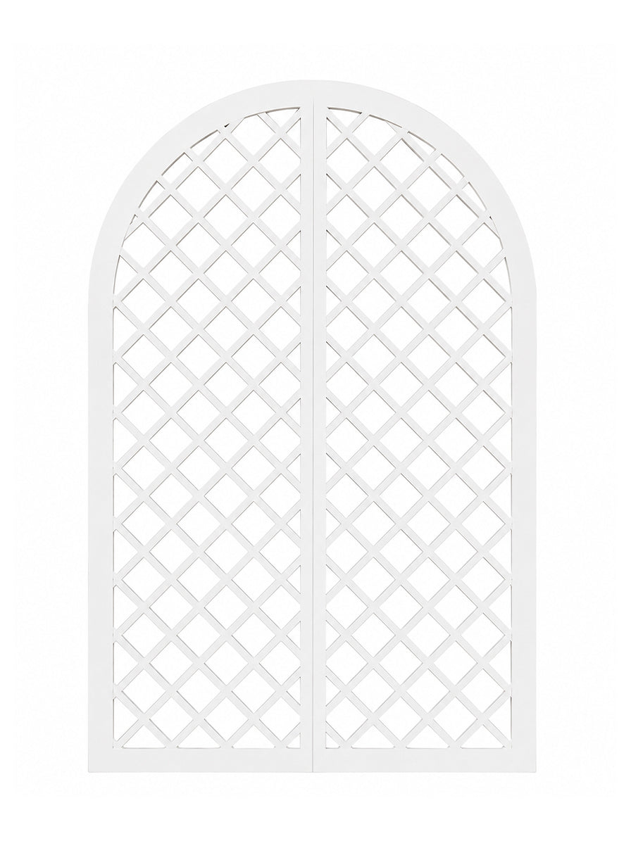 PORTA PER ARCO GRILLAGE IN LEGNO BIANCO