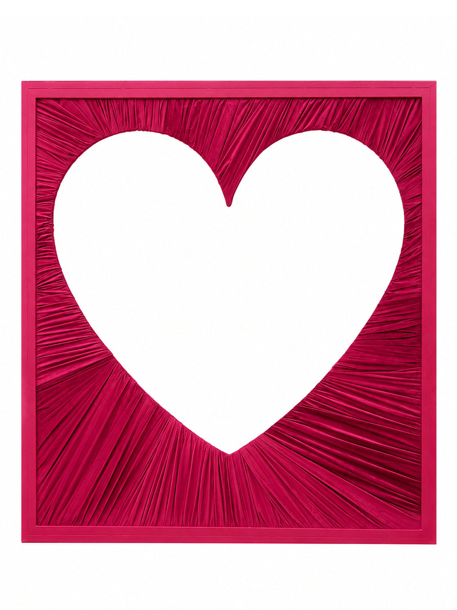 PHOTOBOOTH CUORE IN VELLUTO CICLAMINO