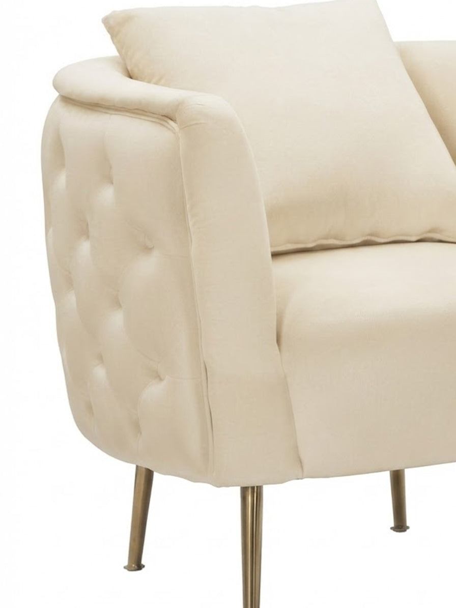 POLTRONA NUVOLA IN VELLUTO BIANCO ICE
