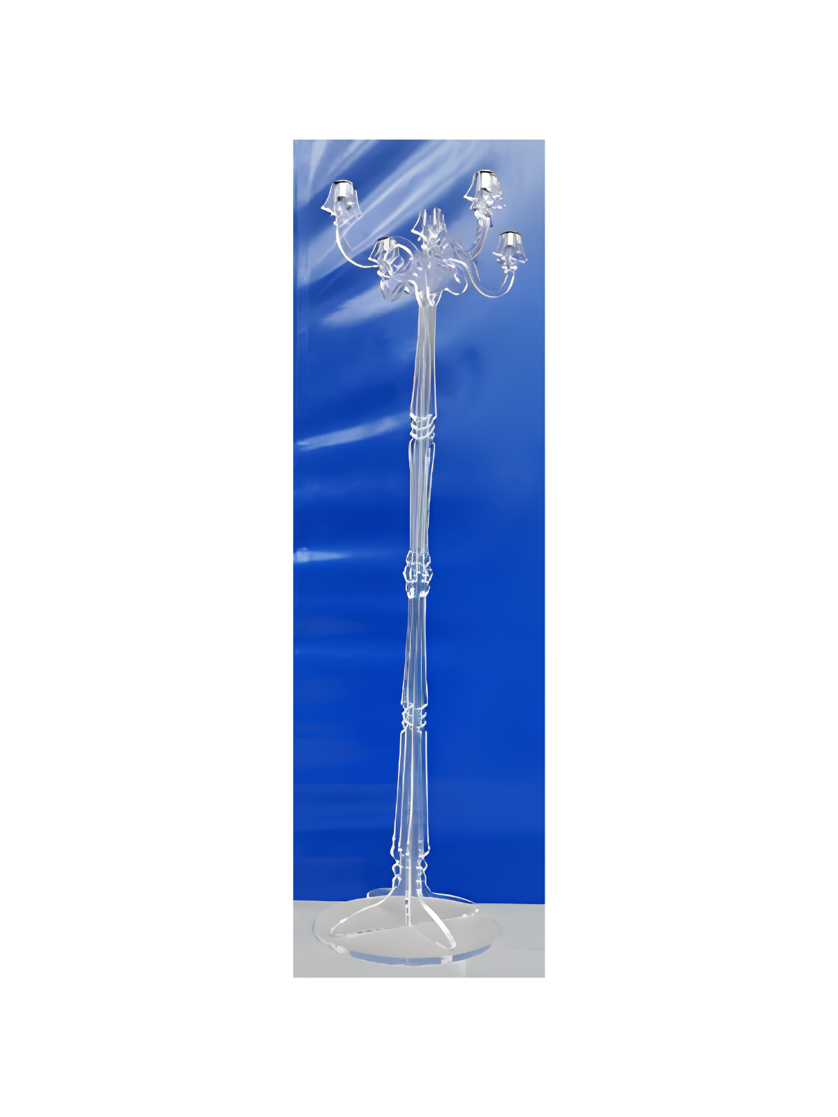 CANDELABRO 4 BRACCIA DA TERRA IN PLEX