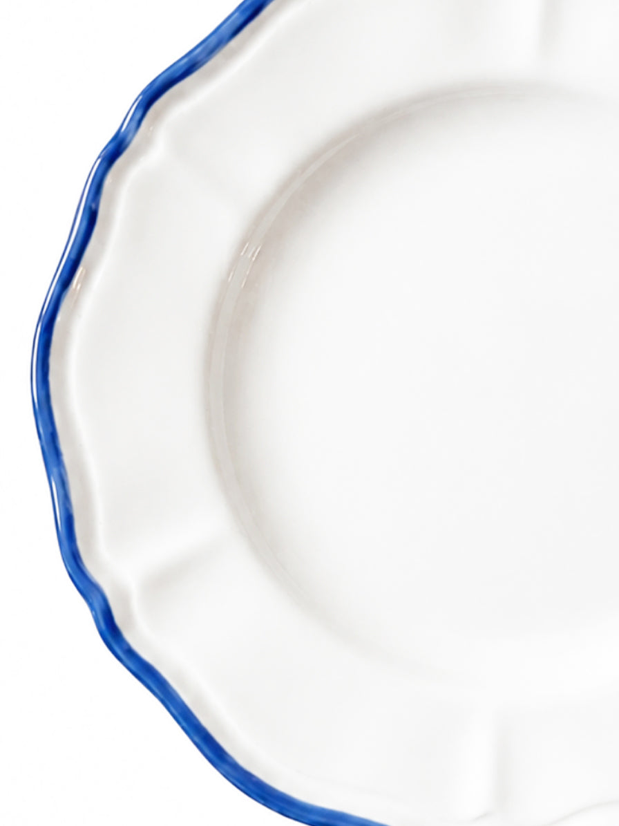 SOTTOPIATTO E PIATTINO PANE BORDO BLU
