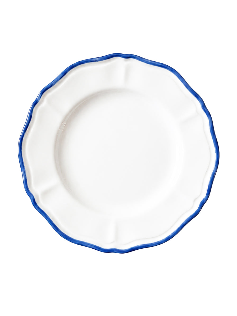 LINEA PIATTI BIANCO CON BORDO BLU