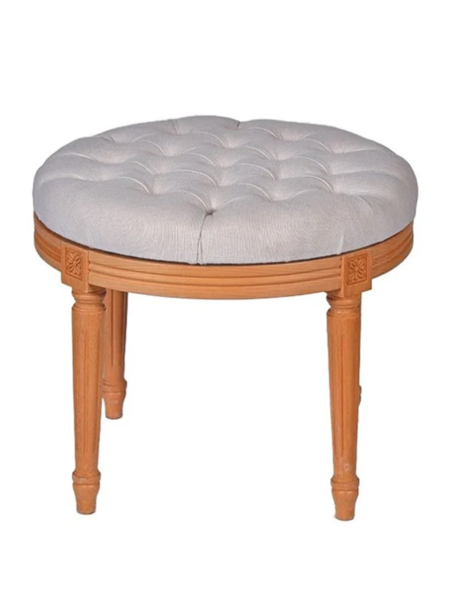 POUF LUIGI XVI LEGNO GREZZO