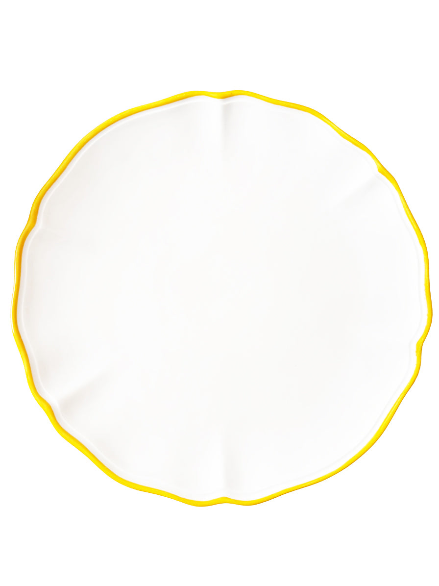 SOTTOPIATTO E PIATTINO PANE BORDO GIALLO