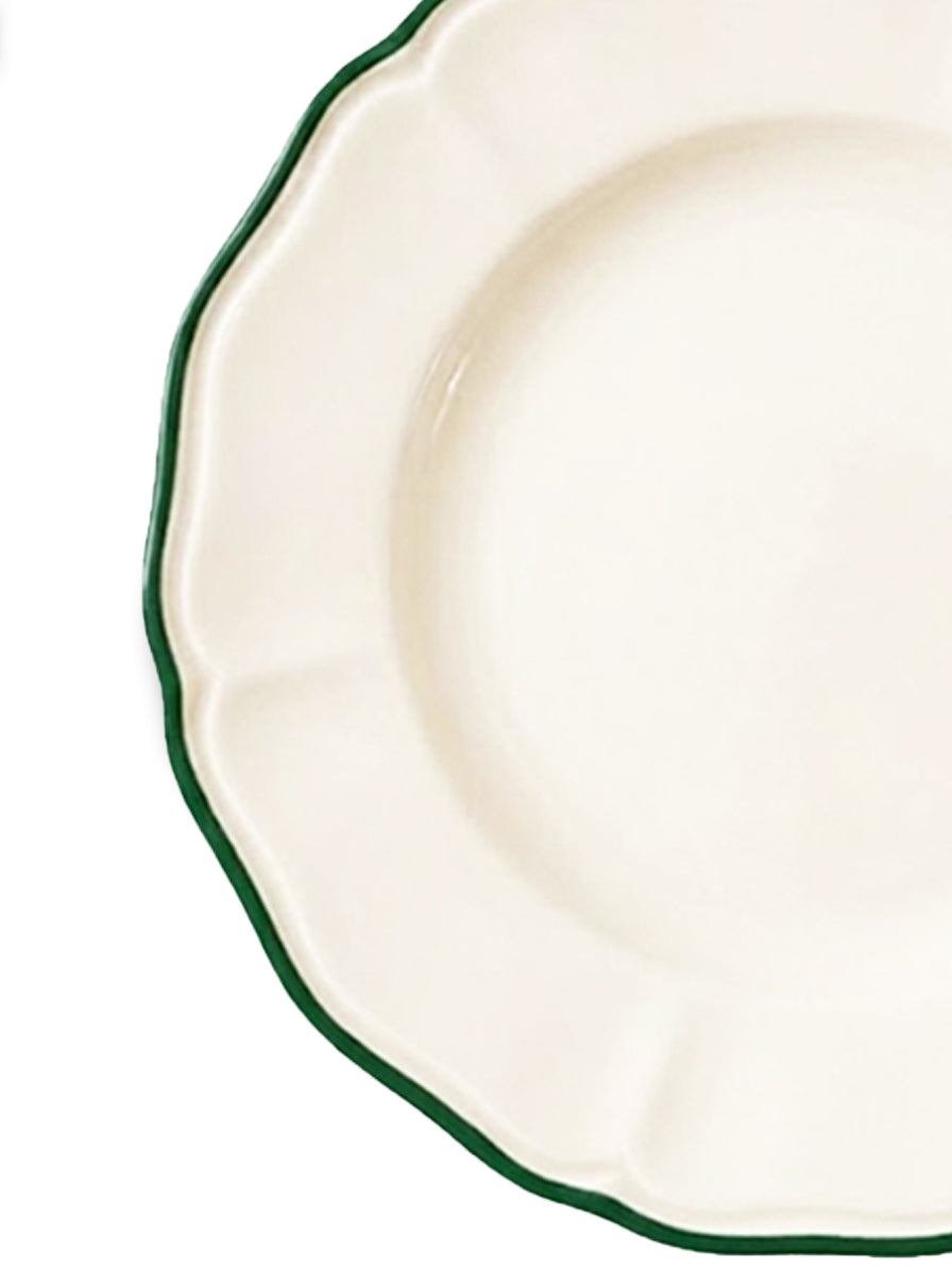 SOTTOPIATTO E PIATTINO PANE BORDO VERDE
