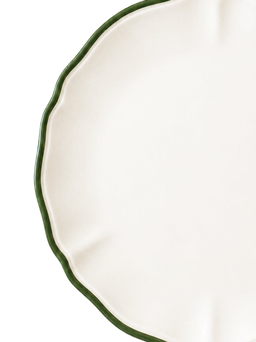 SOTTOPIATTO E PIATTINO PANE BORDO VERDE