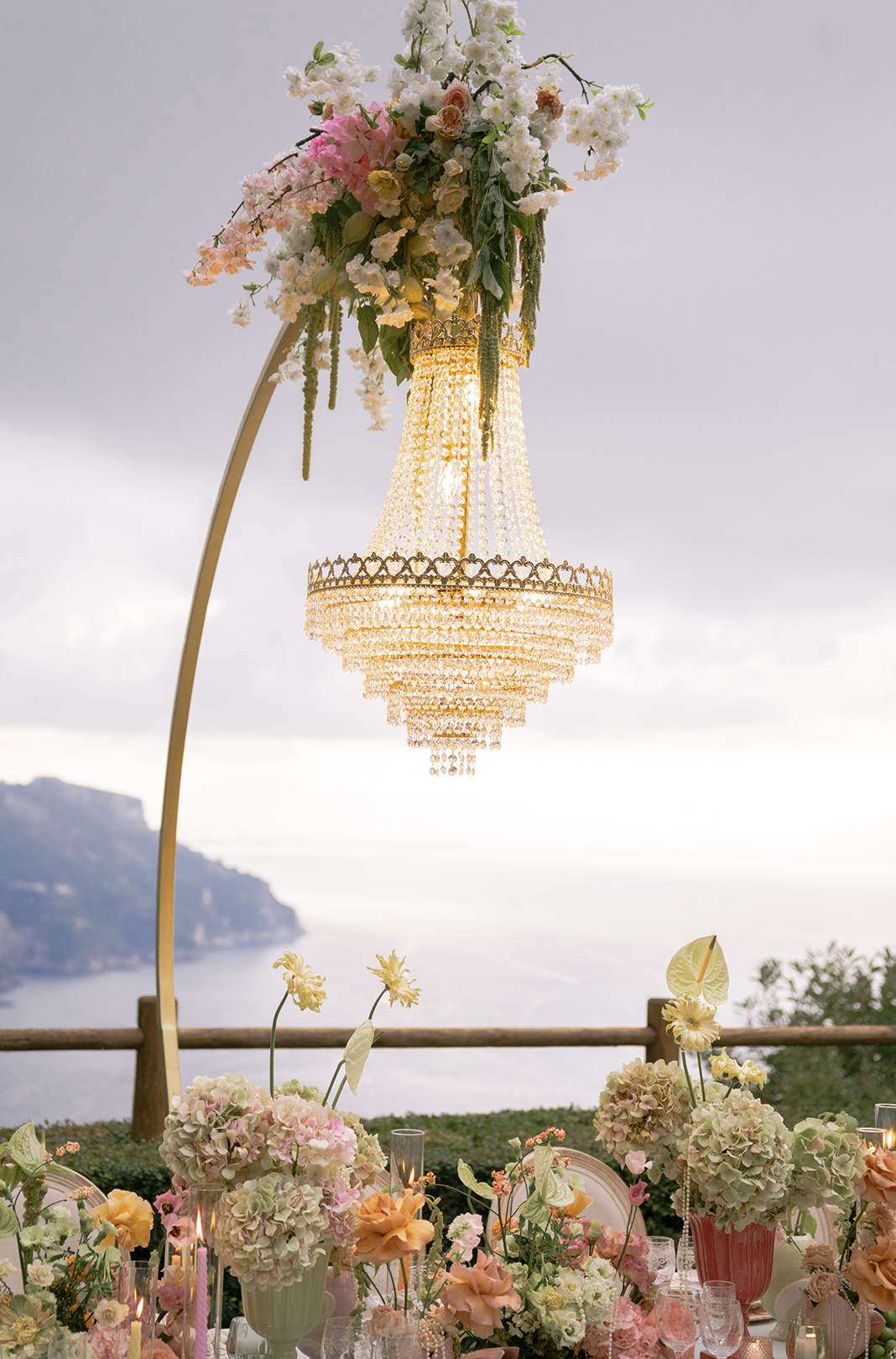BRACCIO AD ARCO ORO PER LAMPADARIO